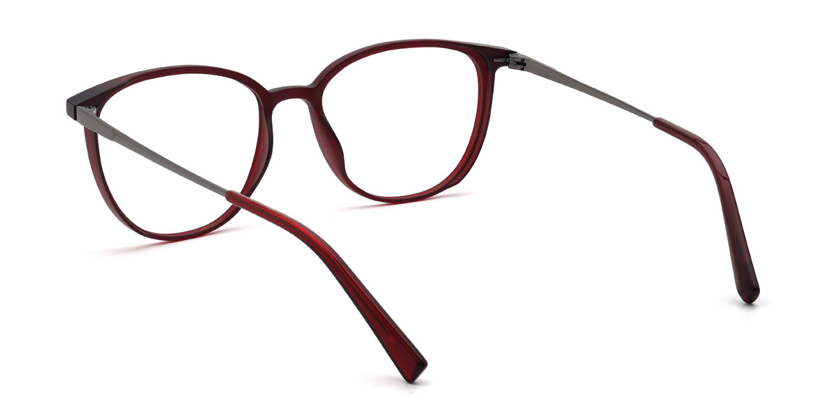 Wine Grey Marceline Glasses - Oval Clip-On Sunglasses