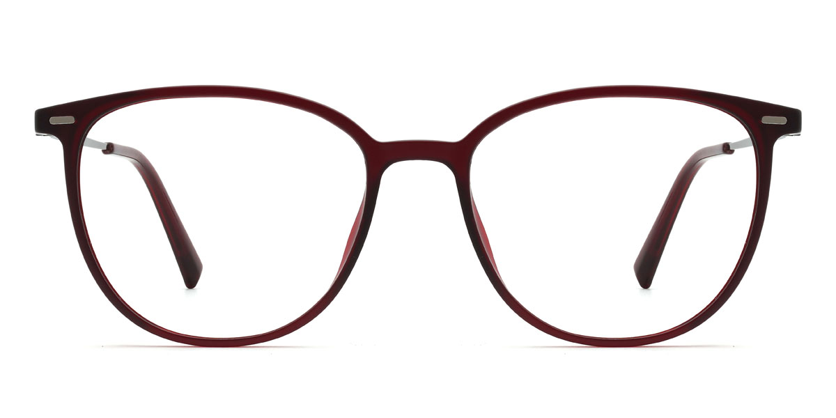 Wine Grey Marceline Glasses - Oval Clip-On Sunglasses