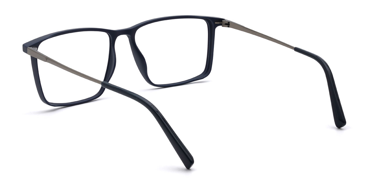Blue Grey Armando Glasses - Round Clip-On Sunglasses
