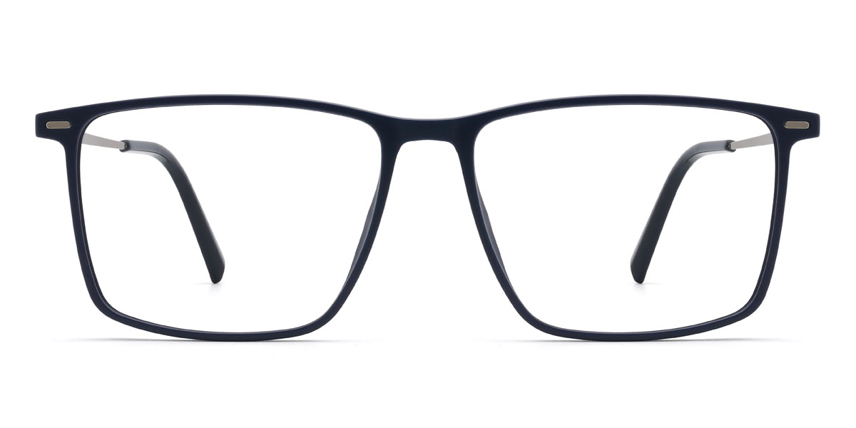 Blue Grey Armando Glasses - Round Clip-On Sunglasses