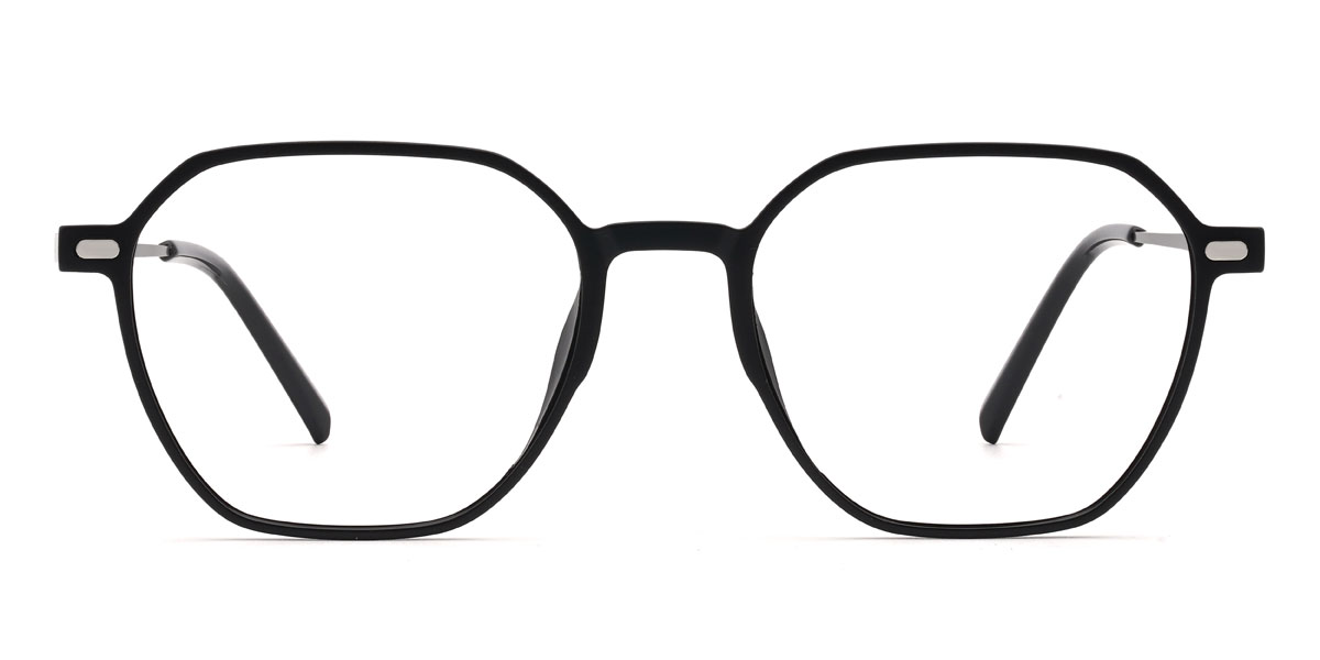 Negro Gris Landry Gafas - Rectangle Clip-On Sunglasses
