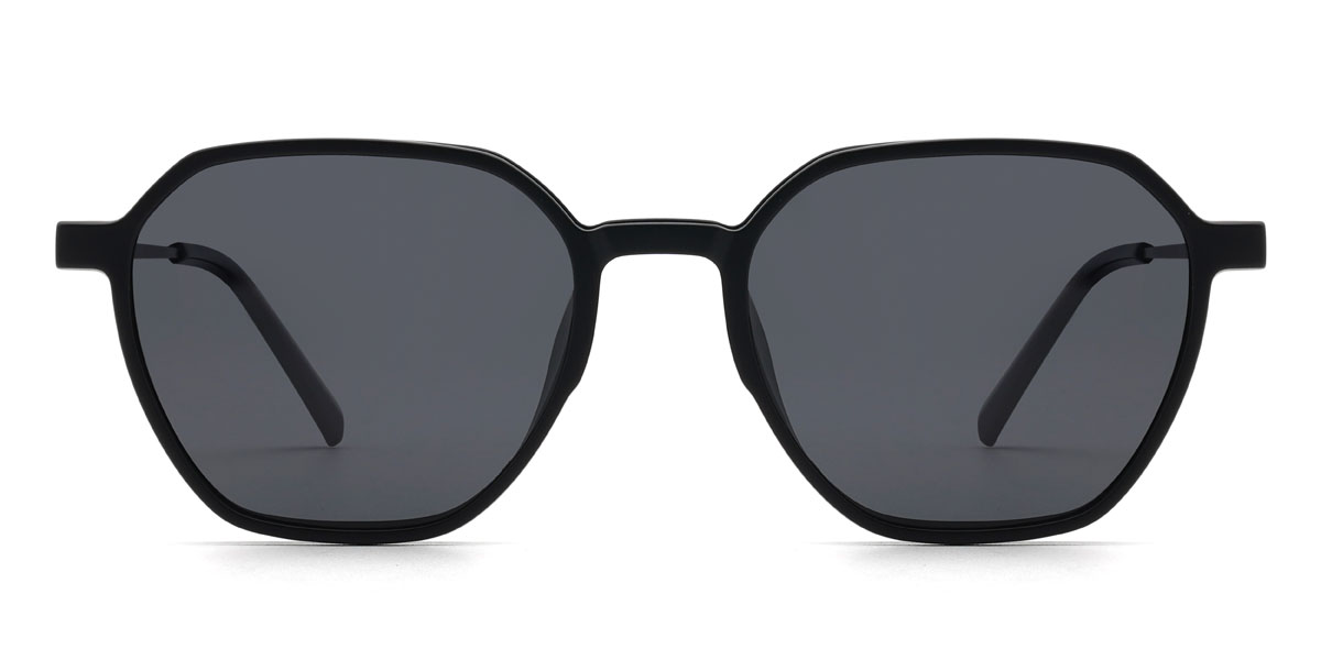 Negro Gris Landry Gafas - Rectangle Clip-On Sunglasses