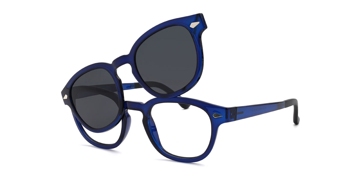 Kék szürke Meilani Szemüveg - Oval Clip-On Sunglasses