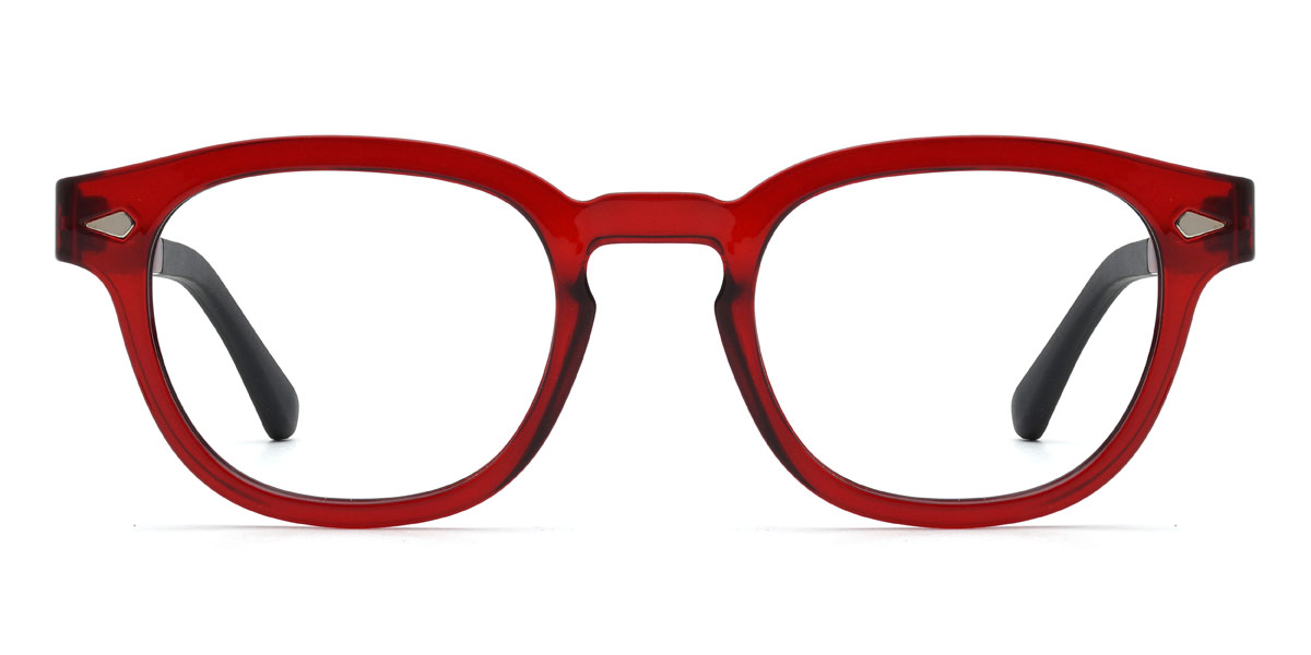 Red Grey Meilani Glasses - Oval Clip-On Sunglasses