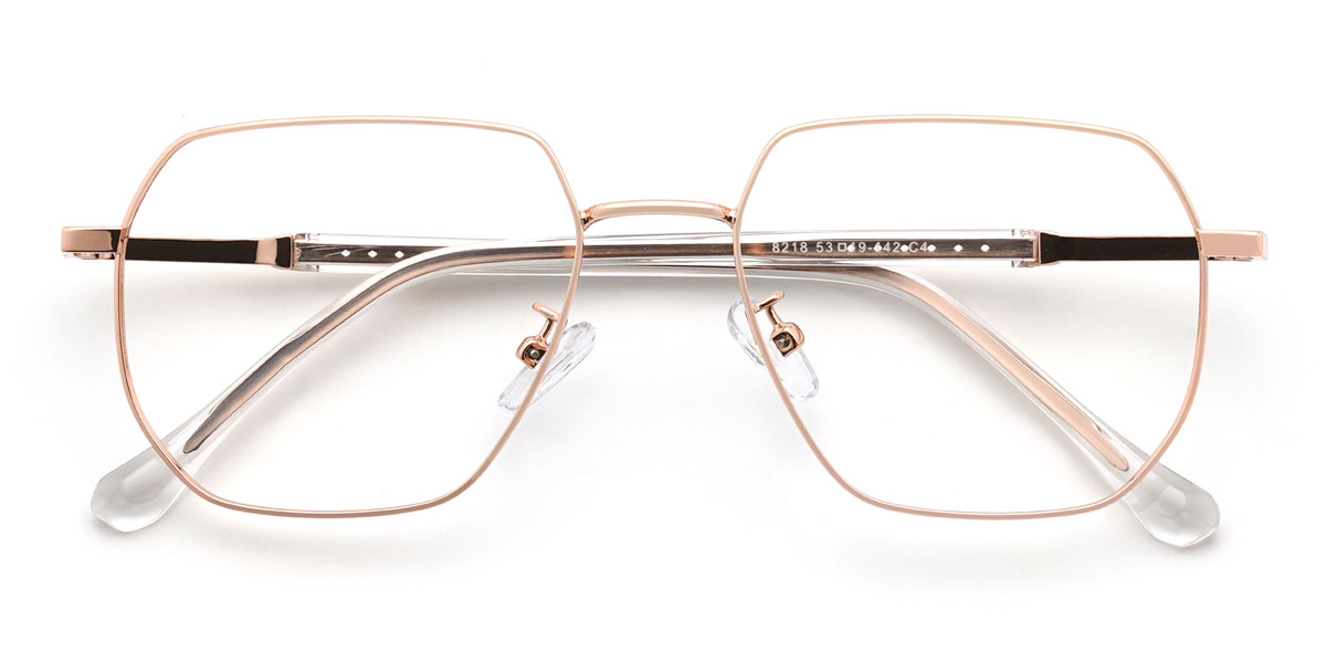 Gold Kiran Glasses - Rectangle Glasses