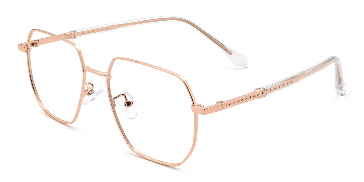 Gold Kiran Glasses - Rectangle Glasses