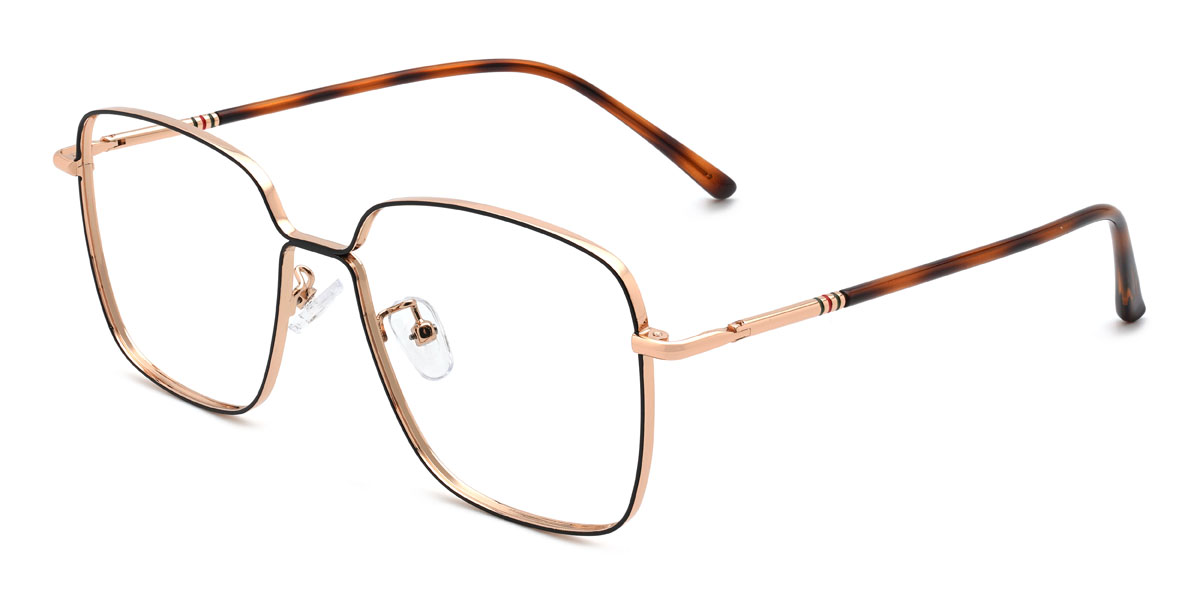 Gold Black Joaquim Glasses - Square Glasses