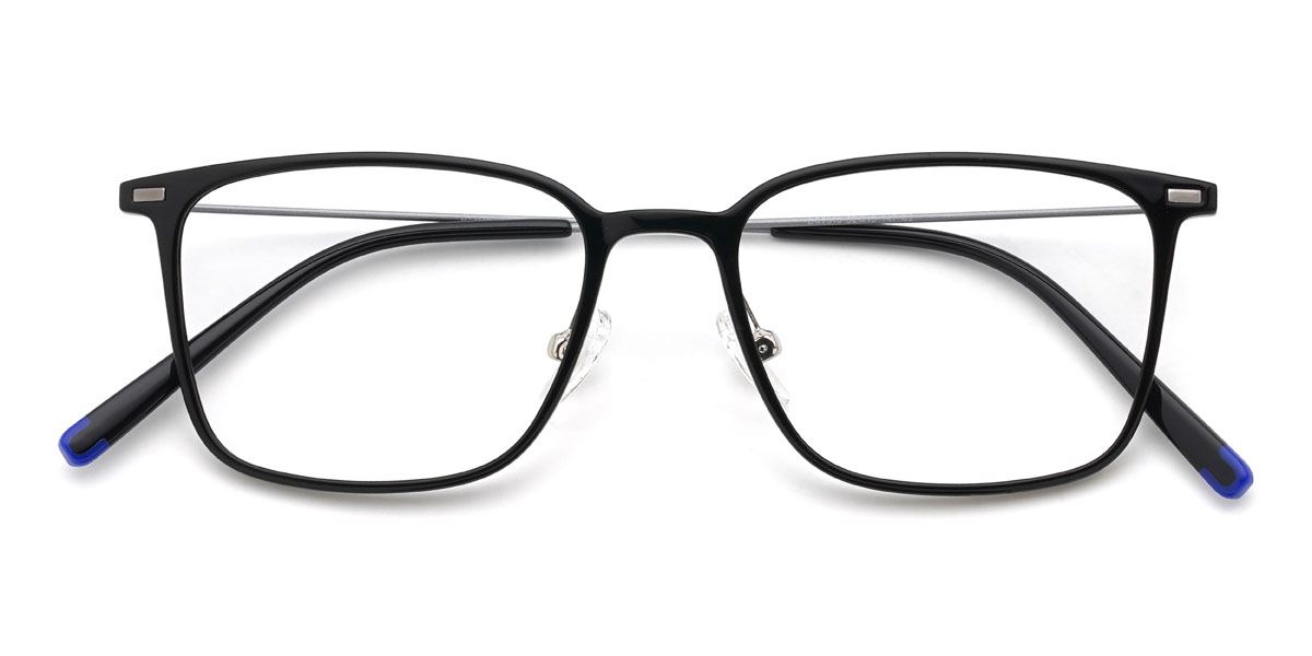 Čierny Haroon Okuliare - Rectangle Glasses