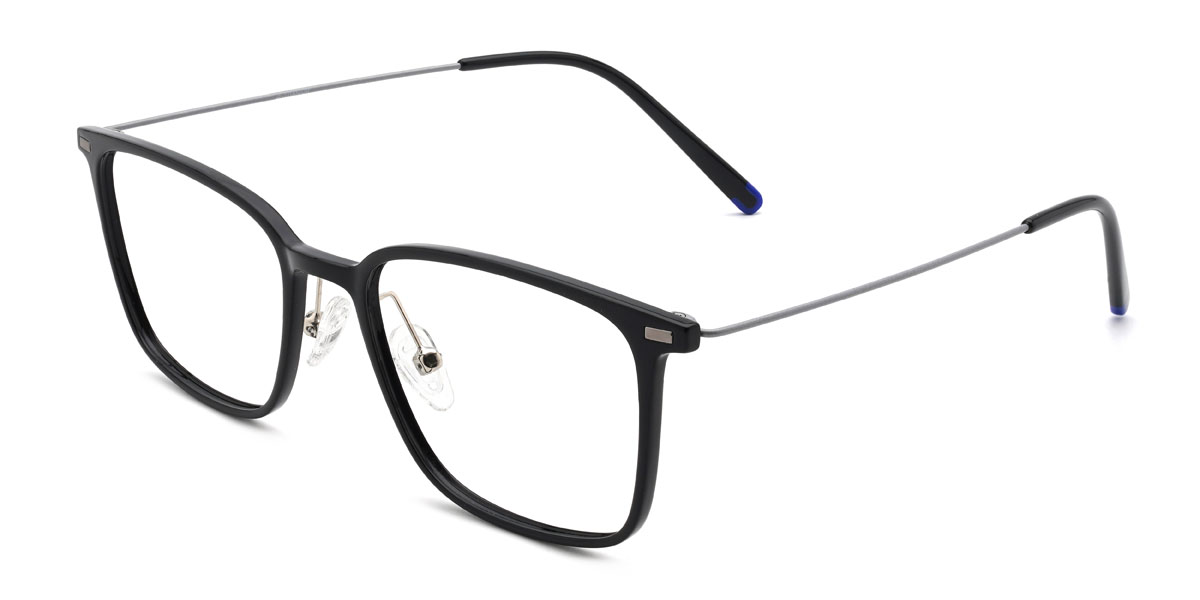 Čierny Haroon Okuliare - Rectangle Glasses