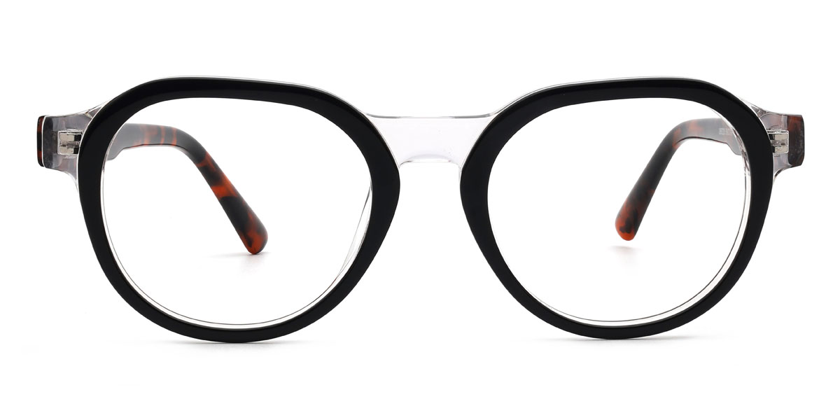 Negro Agatha - Oval Glasses