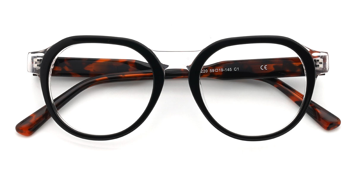 Schwarz Agatha Brille - Oval Glasses