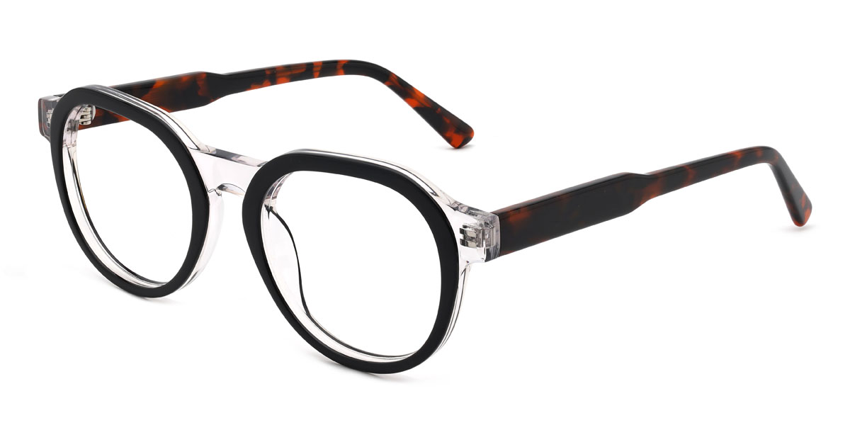 Schwarz Agatha Brille - Oval Glasses