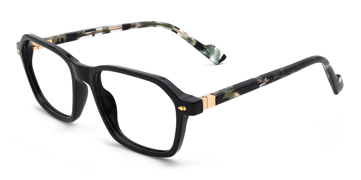 Schwarz Timber Brille - Rectangle Glasses