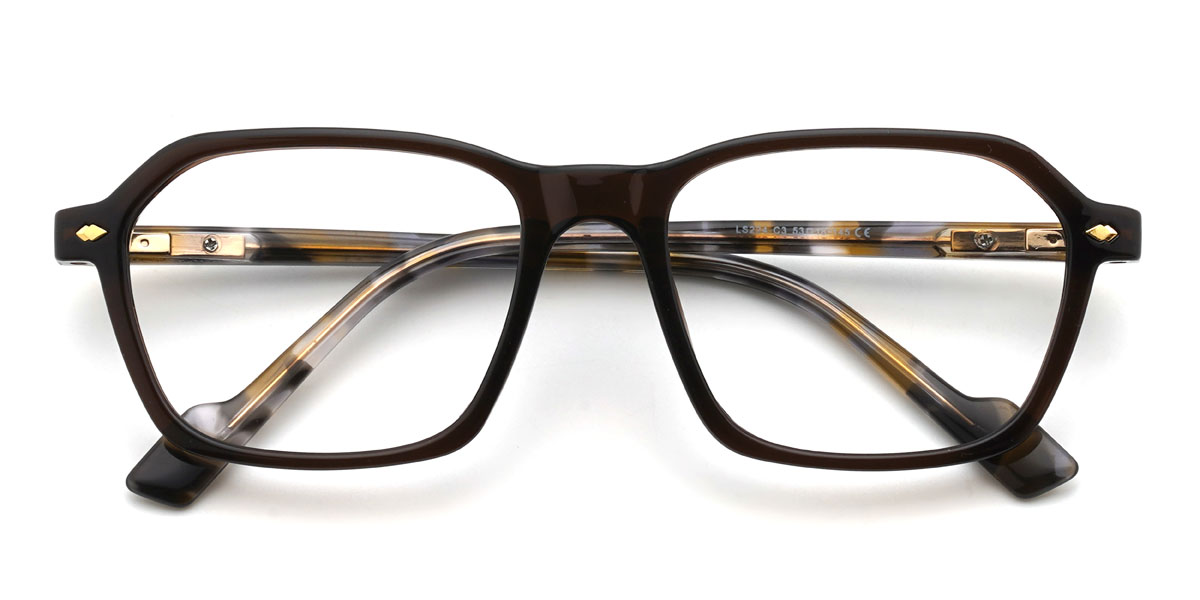 Braun Timber Brille - Rectangle Glasses