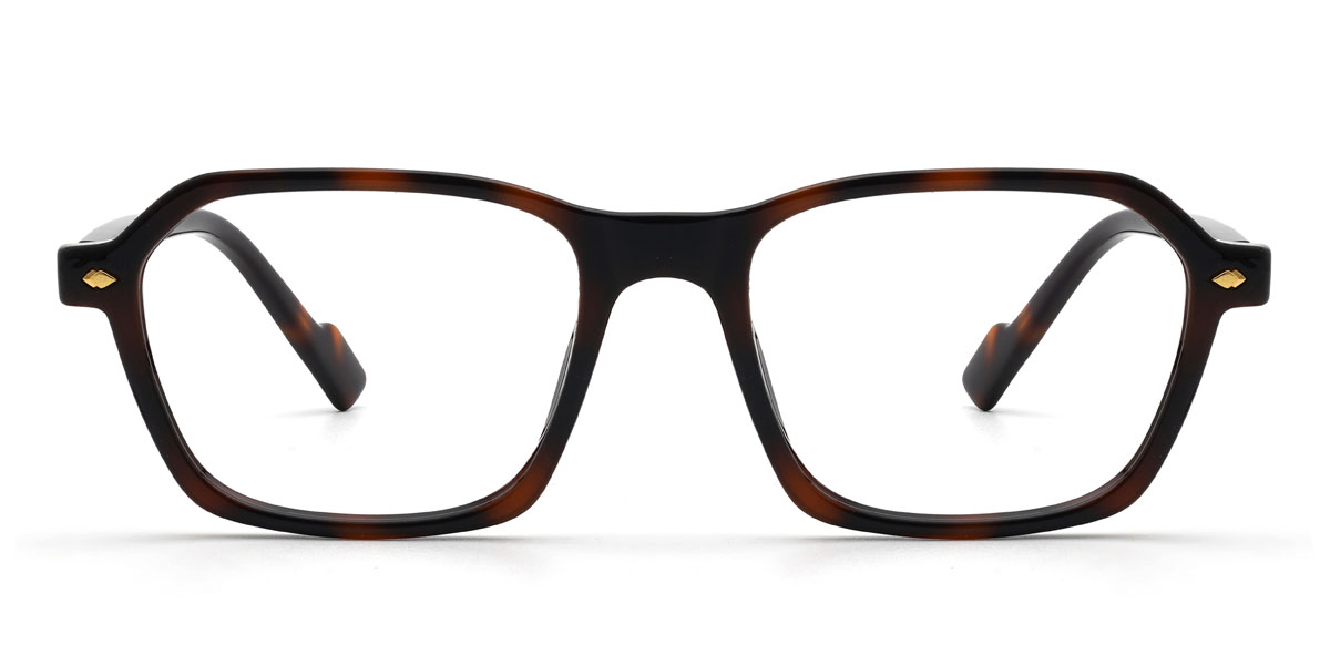 Tortoiseshell Timber Glasses - Rectangle Glasses