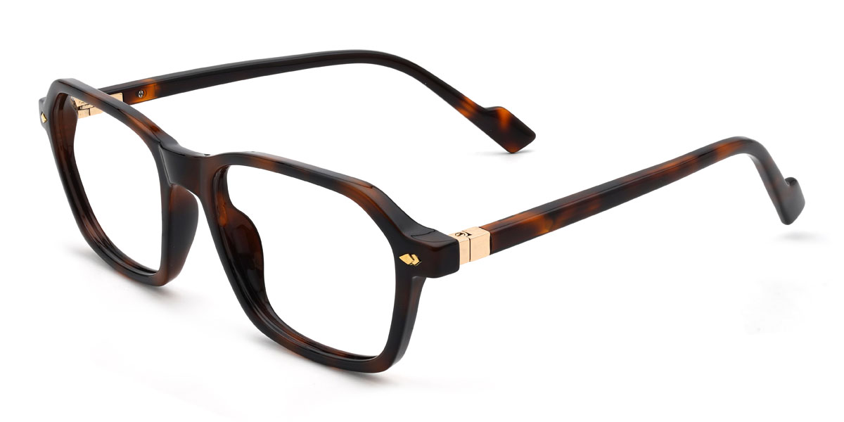 Tortoiseshell Timber Glasses - Rectangle Glasses