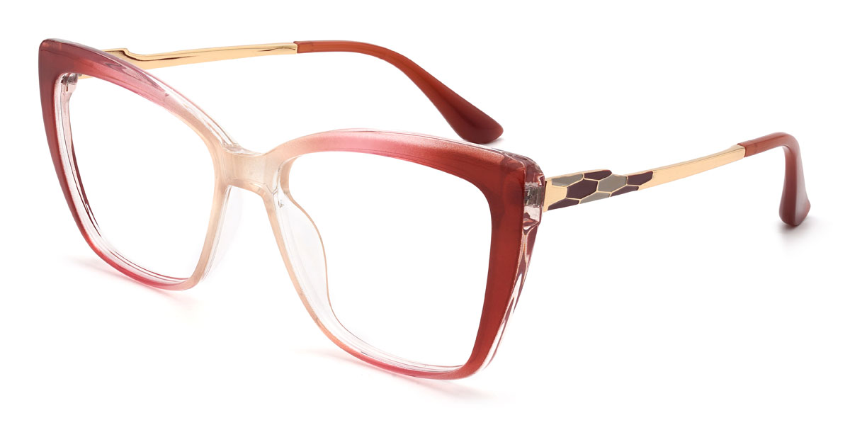 Gradient Rose Violet Elissa Glasses - Cat Eye Glasses