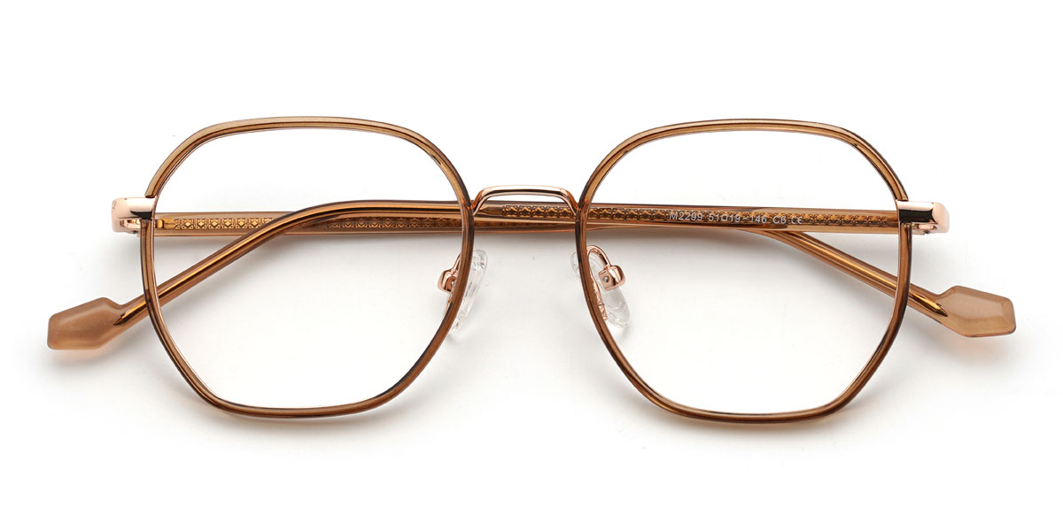 gold braun Silvia Brille - Oval Glasses