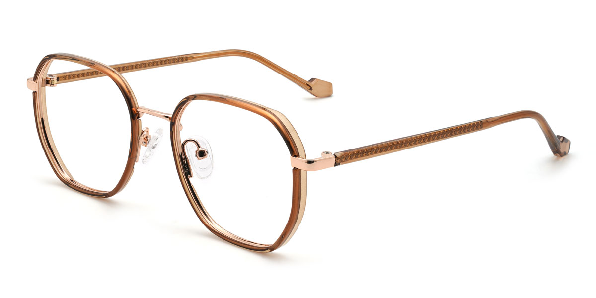 gold braun Silvia Brille - Oval Glasses