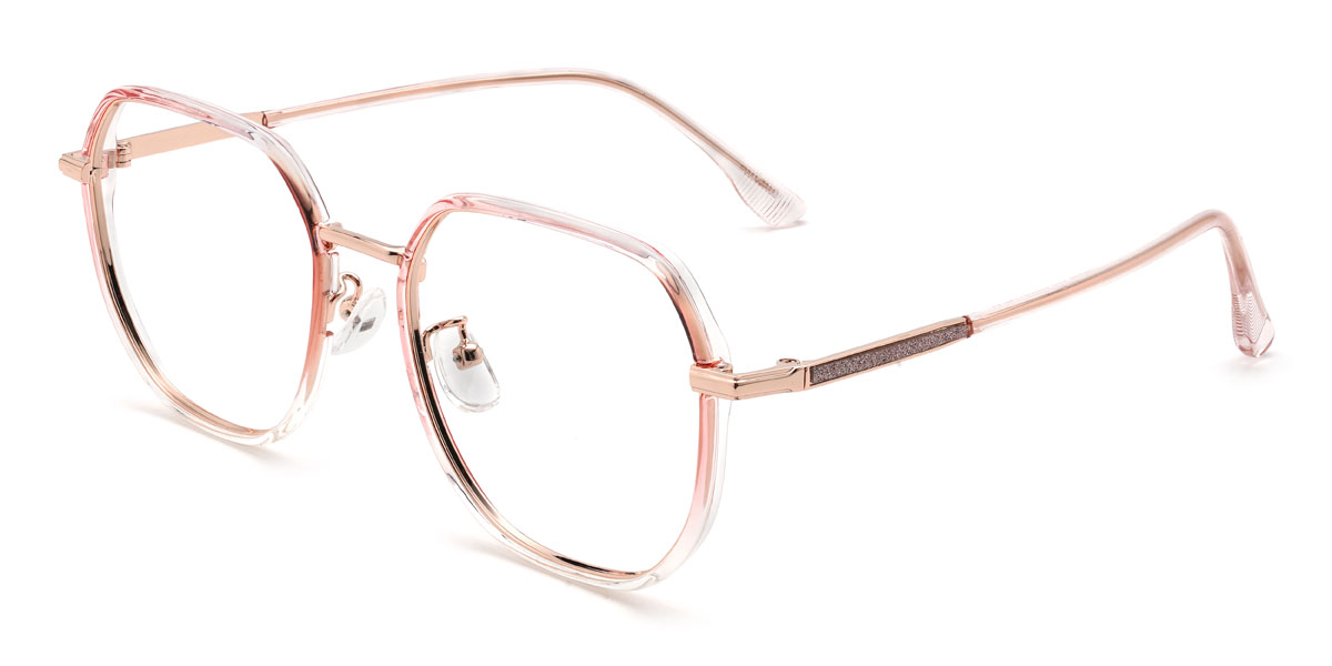 Gradient Light Pink Alessio Glasses - Oval Glasses