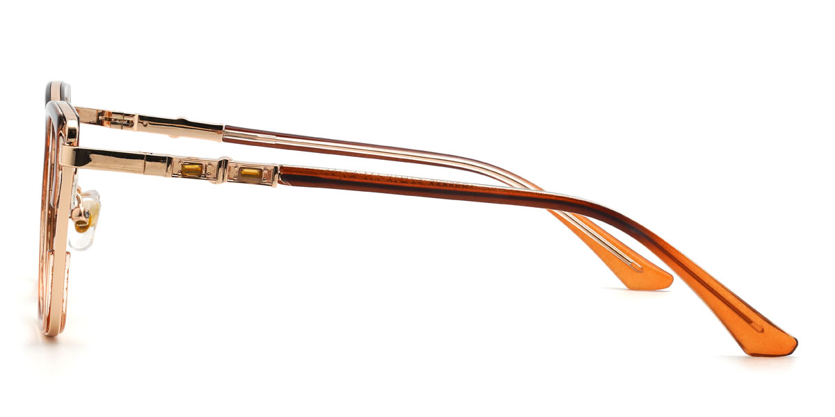Braun Orange Kaci Brille - Cat Eye Glasses