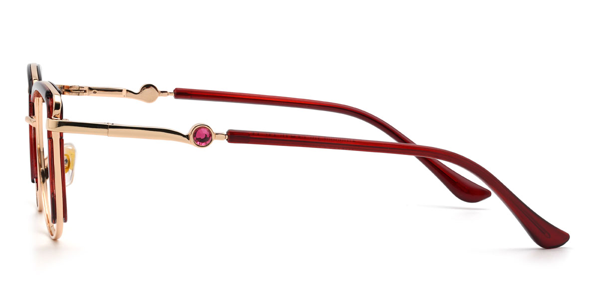 Gold Wine Cristina Glasses - Cat Eye Glasses