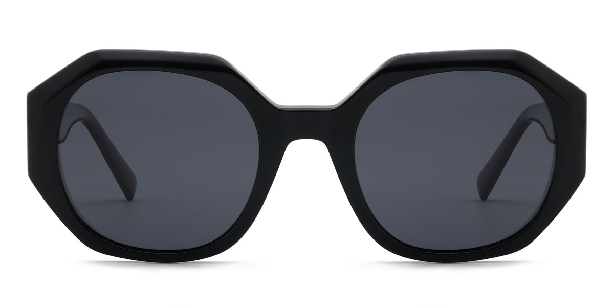 Schwarz Grau Maira Brille - Oval Sunglasses