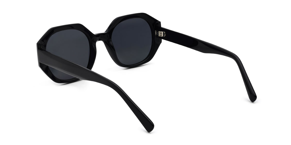 Schwarz Grau Maira Brille - Oval Sunglasses