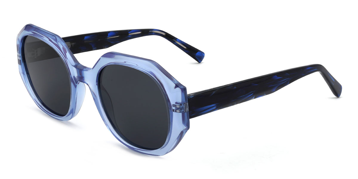 Blau Grau Maira Brille - Oval Sunglasses