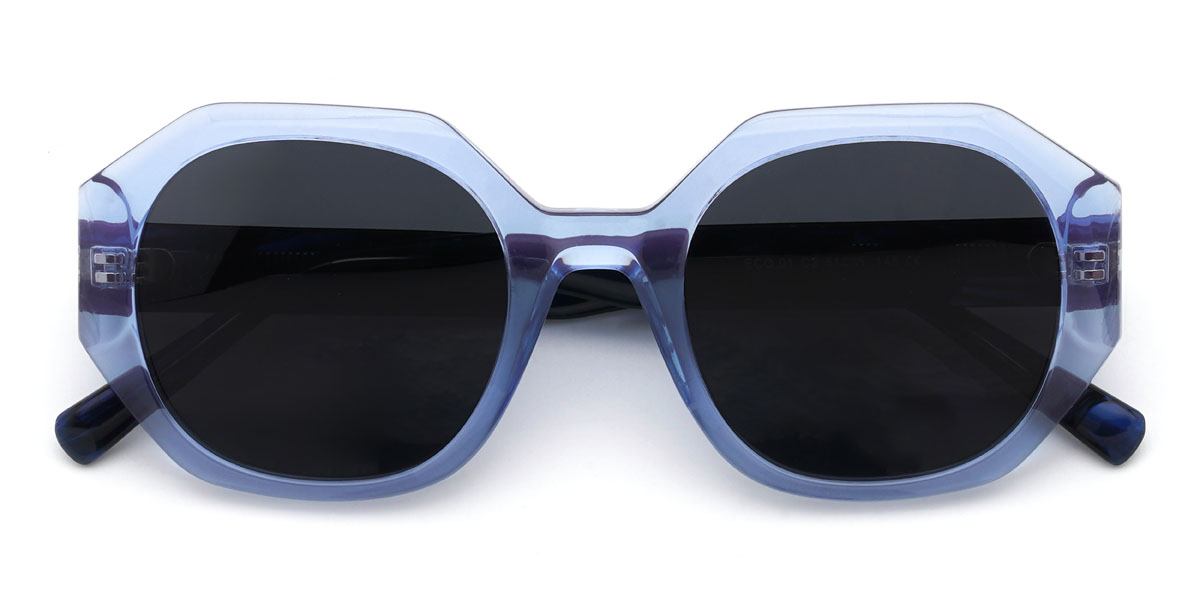 Blau Grau Maira Brille - Oval Sunglasses