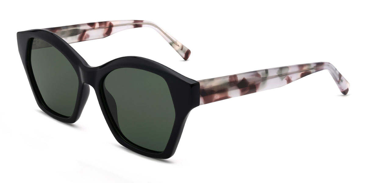 Schwarz Dunkelgrün Coleman Brille - Cat Eye Sunglasses