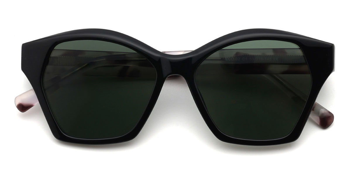 Schwarz Dunkelgrün Coleman Brille - Cat Eye Sunglasses