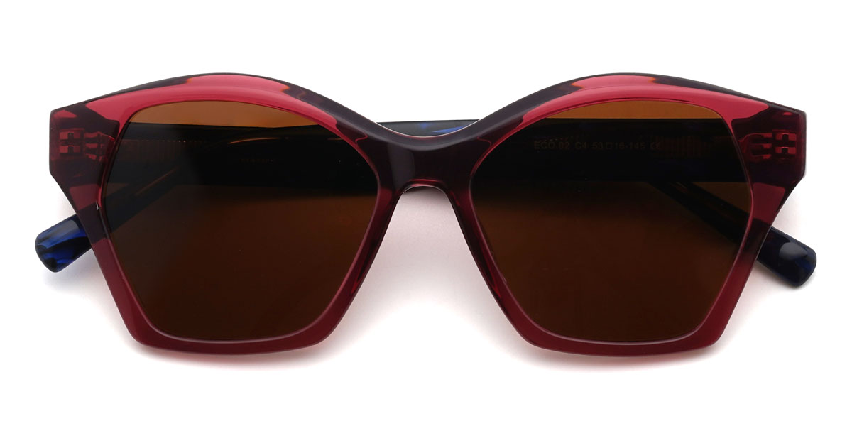 Rot Braun Coleman Brille - Cat Eye Sunglasses