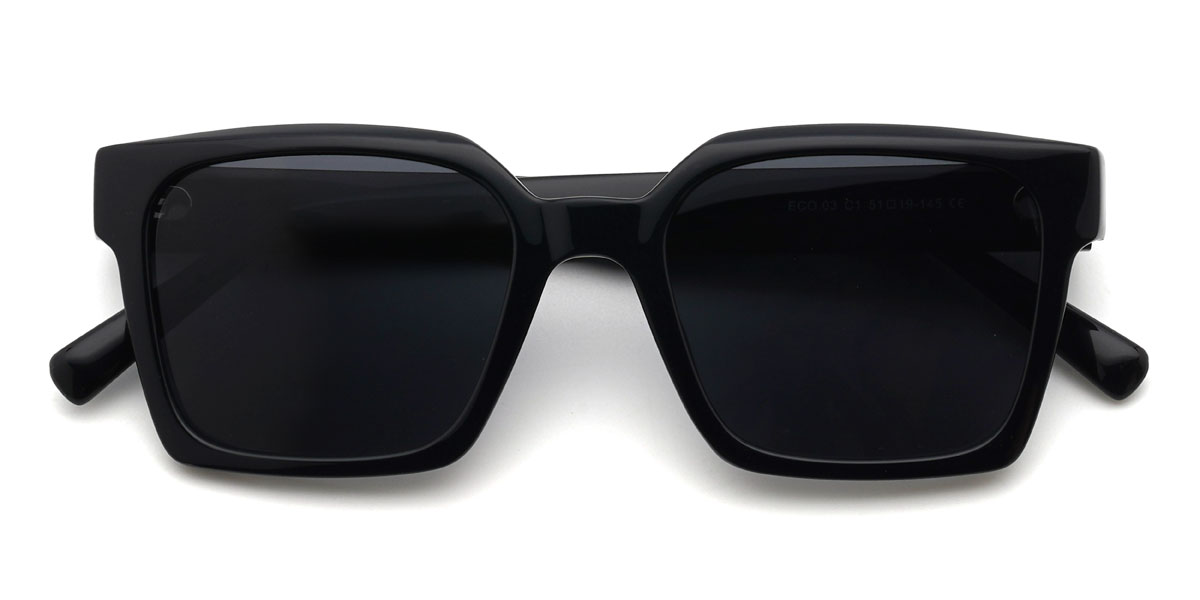 Schwarz Grau Kalvin Brille - Square Sunglasses
