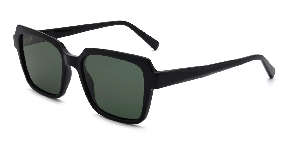 Schwarz Dunkelgrün Deshawn Brille - Square Sunglasses