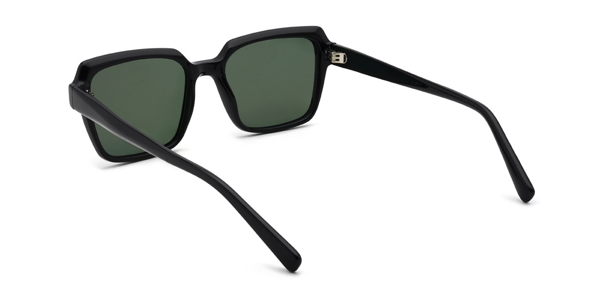Schwarz Dunkelgrün Deshawn Brille - Square Sunglasses