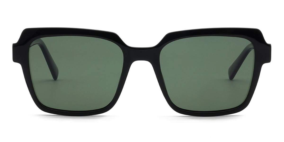 Schwarz Dunkelgrün Deshawn Brille - Square Sunglasses