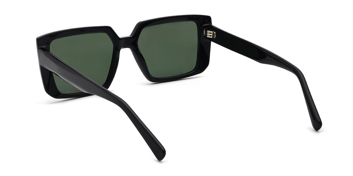 Schwarz Dunkelgrün Rashad Brille - Rectangle Sunglasses
