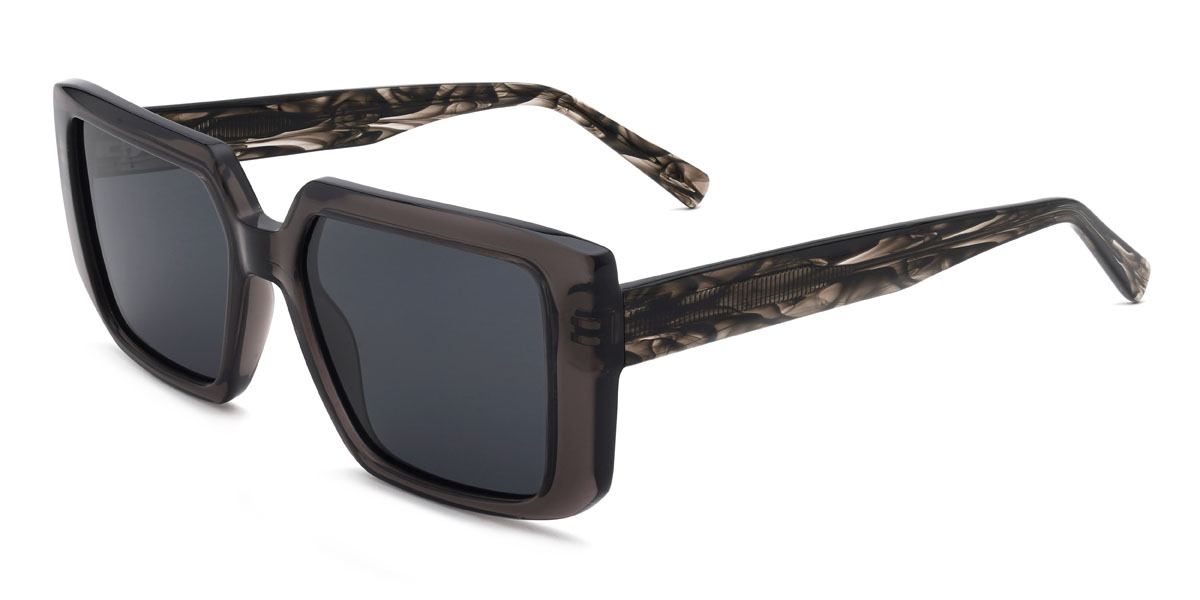 Grau Grau Rashad Brille - Rectangle Sunglasses