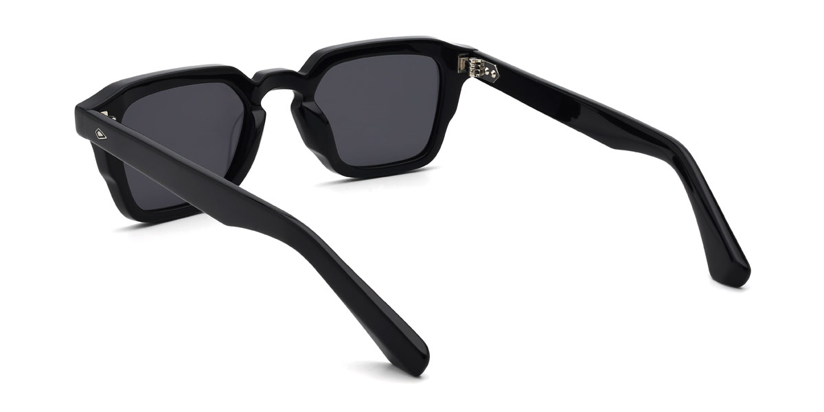 Weiß Grau Draco Brille - Rectangle Sunglasses