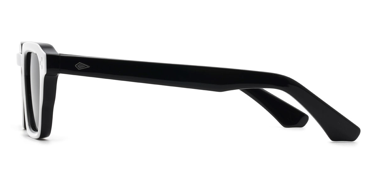Weiß Grau Draco Brille - Rectangle Sunglasses