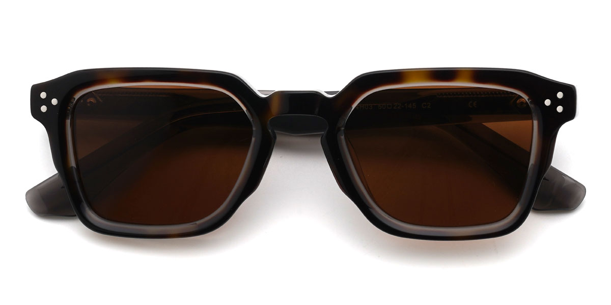 Schildpatt Braun Draco Brille - Rectangle Sunglasses
