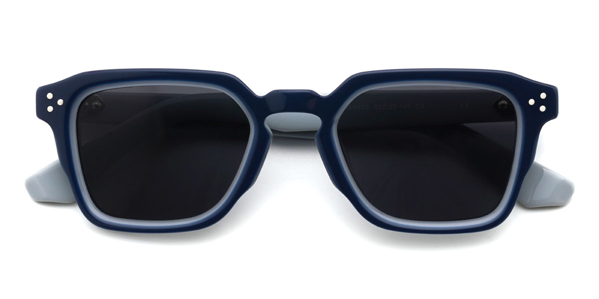 Schwarz Grau Draco Brille - Rectangle Sunglasses