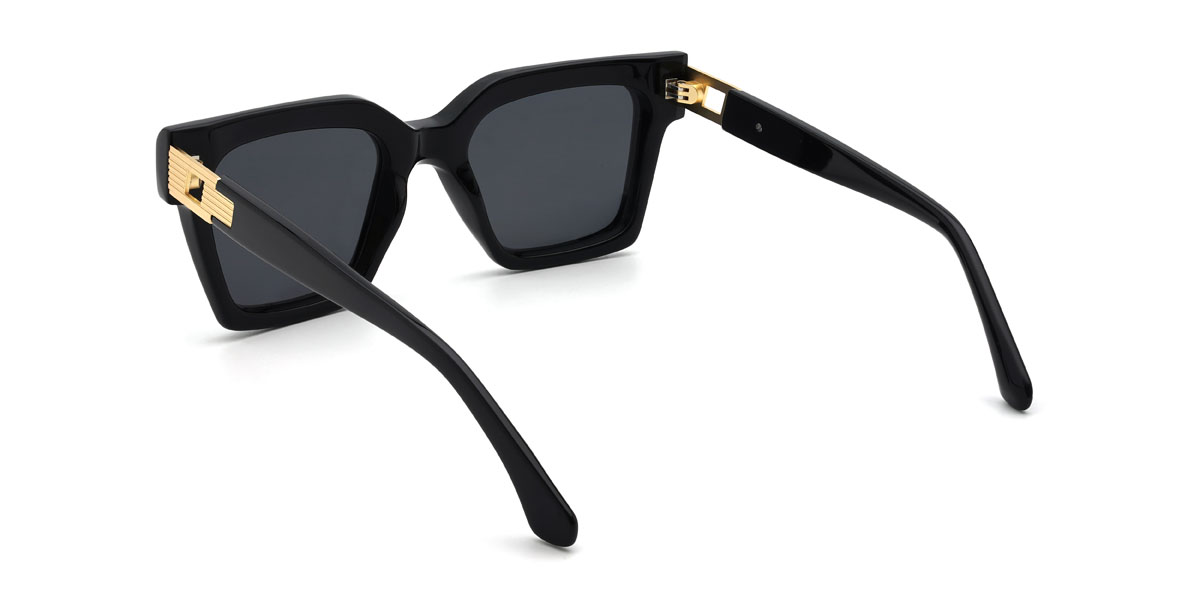 Schwarz Grau Muna Brille - Square Sunglasses
