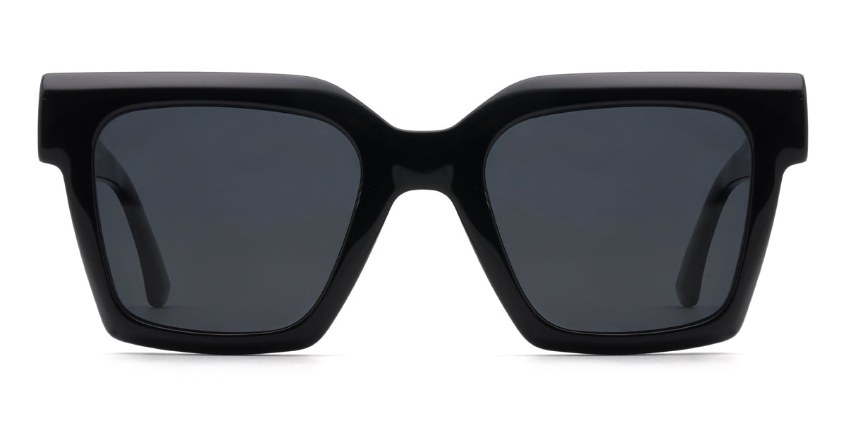 Schwarz Grau Muna Brille - Square Sunglasses