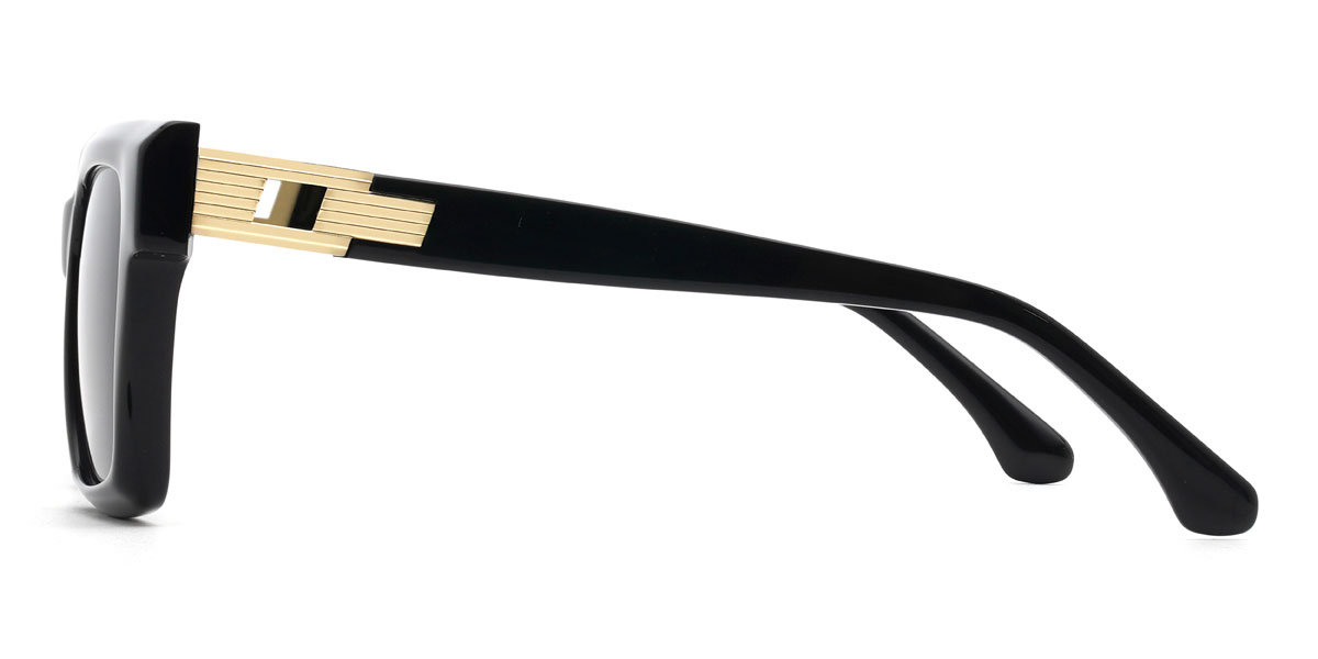 Schwarz Grau Muna Brille - Square Sunglasses
