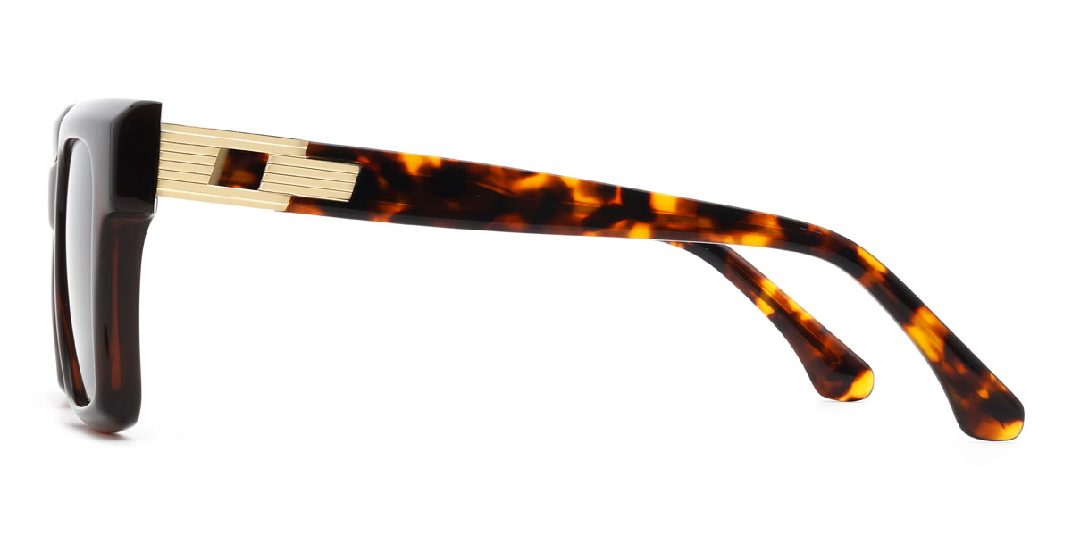 Braun Grau Muna Brille - Square Sunglasses