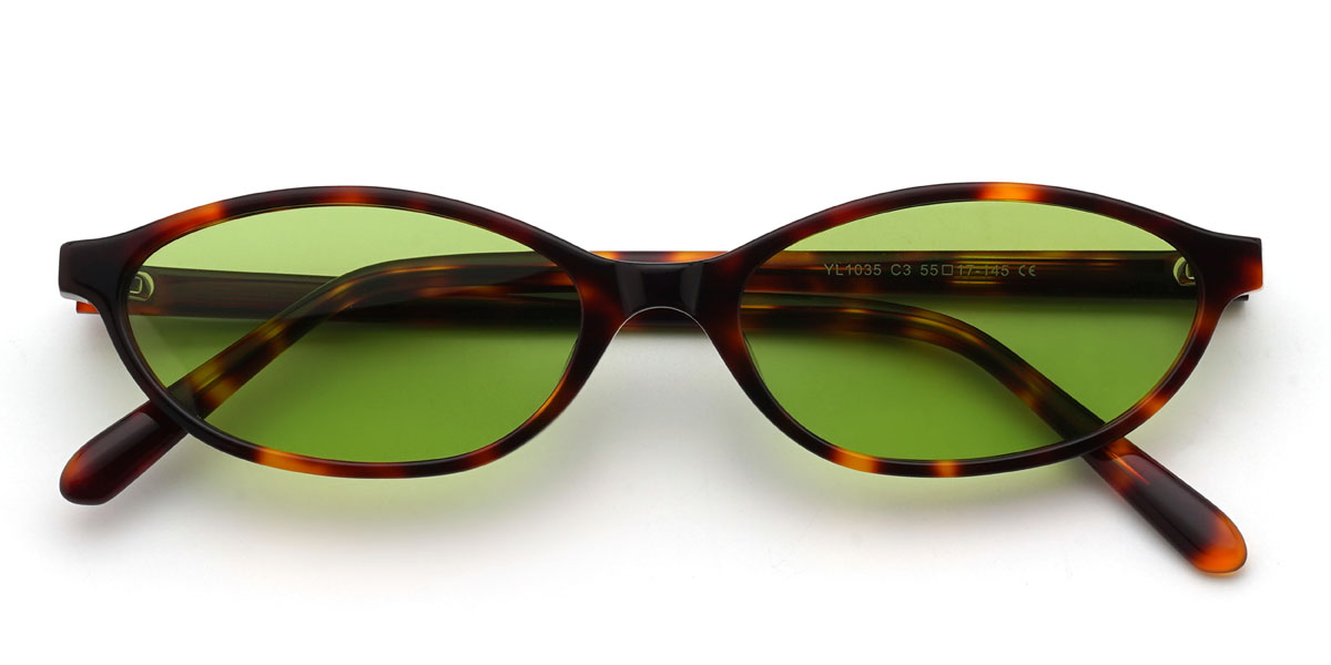 Schildpatt Grün Carmela Brille - Cat Eye Sunglasses