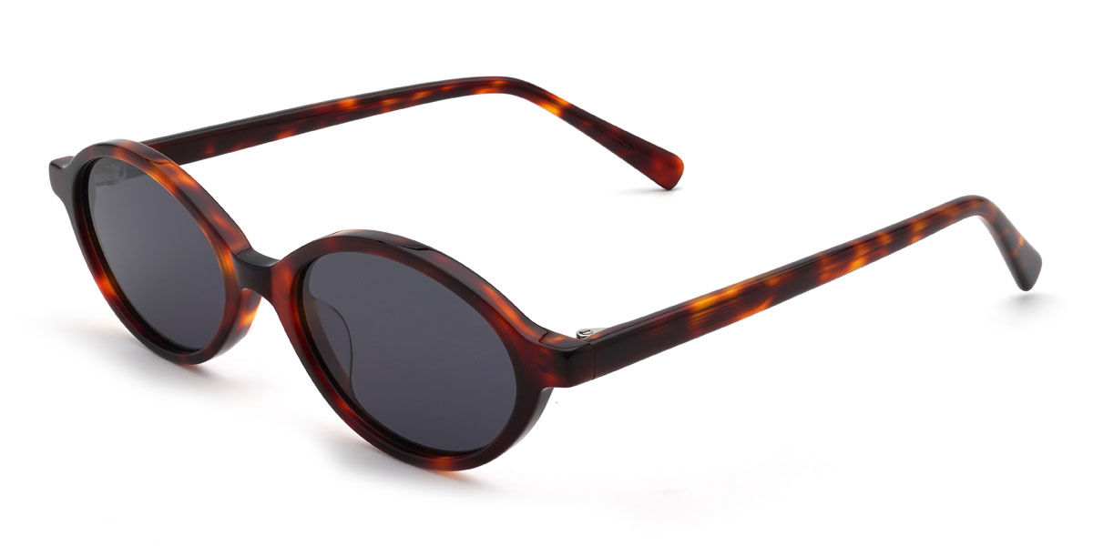 Schildpatt Grau Tillie Brille - Oval Sunglasses