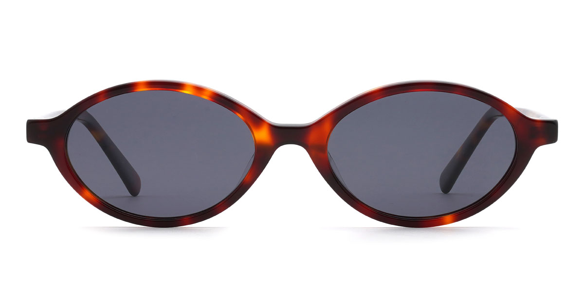 Schildpatt Grau Tillie Brille - Oval Sunglasses